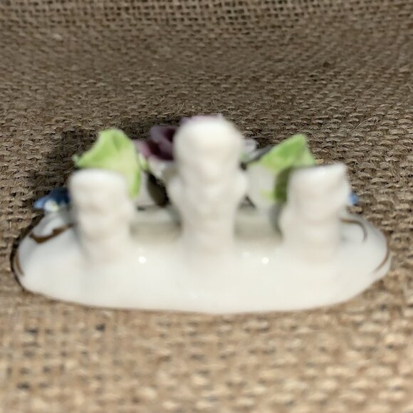 Antique German Rose Place Card Holders Set Of 4 Business Card Holder - Picture 4 of 7